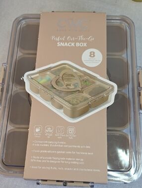 CWC Perfect On-The-Go Snack Box in Sand - 8-Compartments